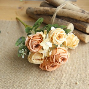 شادی کے گھر کی سجاوٹ کے لیے MW55504 گرم فروخت مصنوعی پھول گلاب کے پھولوں کا گلدستہ