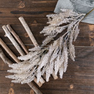 MW09111 Long Branch Flocked Sage Leaf Branches for Home Office Flowers Bouquet Centerpiece Wedding Decoration
