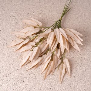 YC1095 Wholesale White Fabric Bamboo Leaf Bunch Height 31.5cm for Home Party Wedding Decoration