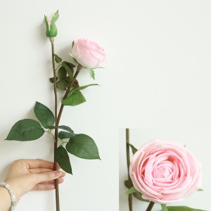 MW59991 flor de flor decorativa de rosa artificial barata para decoración de bodas