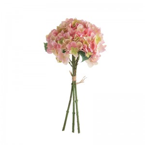 MW24901 Altificial Flower Bouquet Hydrangea Hot Rekisa mpho ea Letsatsi la Valentine Lipalesa tse Khabisitsoeng Hantle le Limela Bouquet ea Monyaluoa