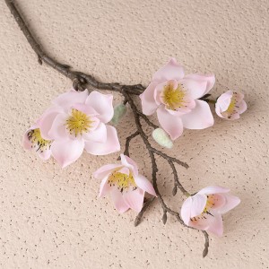 YC1025 proffesiynol Franlica sengl magnolia blodau addurn priodas ffiol blodau artiffisial