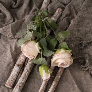 МВ66009 Вештачки цвет свиле пролеће 2 главе 1 грана руже пупољака за свадбене забаве Канцеларијски кућни декор
