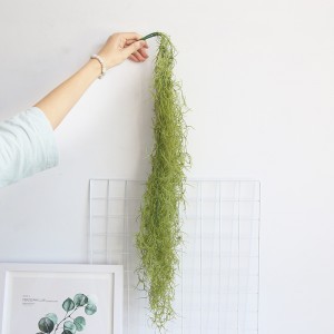 MW53464 Искусственное пластиковое зеленое висячее растение из ротанга, трава, украшение для дома на открытом воздухе