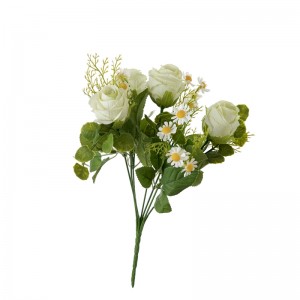 MW66801 Букет од вештачко цвеќе Роза Нов дизајн Свадбени материјали