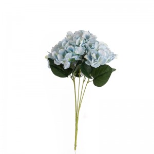 MW52707 Hot Selling Artificial Fabric Five Forked Hydrangea Bunch Length 46cm for Wedding Supplies
