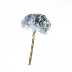 Bouquet d'hortensias à quatre têtes en tissu artificiel MW52716, 19 couleurs disponibles pour décoration de fête de mariage à domicile