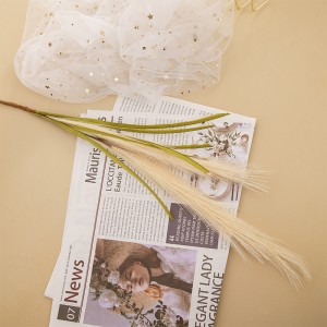 MW09916 मल्टीफ़ंक्शनल पम्पास स्प्रे कृत्रिम स्टैमेन विवाह सजावट फूल