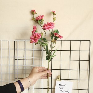 MW15188 Flor de plástico artificial barata Flor de rosas vermellas de cor mestura de rosa única