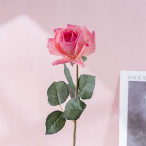 MW60005 pojedyncza wilgoć ręcznie sztuczna tkanina kwiaty różne kolory walentynki dekoracja wnętrz sztuczna róża prawdziwa