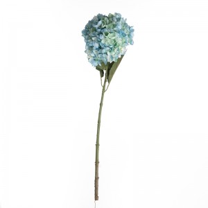 Hortensia simple en tissu artificiel populaire, longueur totale 63.5cm, décoration pour fête de mariage, événement, MW52714