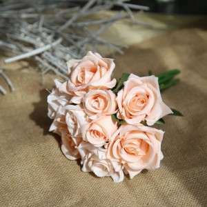 GF12504 artificial flower factory rose bouquet wedding decoration flower bride made in China