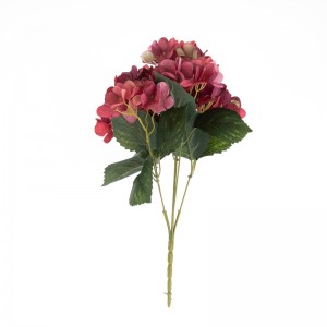 MW52705 בד פרחים מלאכותיים פופולריים 7 חבילת הידראנגאה מפוצלת לקישוט חתונה בגינה