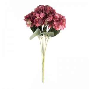 MW52715 Υψηλής Ποιότητας Τεχνητό Ύφασμα Πέντε Λουλούδια με Ορτανσία 18 Χρώματα Διαθέσιμα για Στολισμό Γάμου