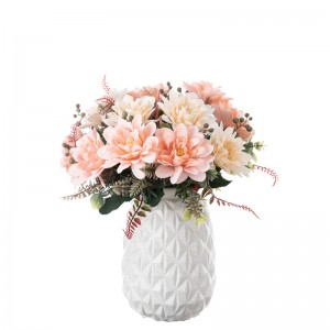 MW95003 naujo dizaino dirbtinių gėlių audinio jurginų puokštė yra 3 spalvų namų dekoravimui, vestuvių dekoravimui