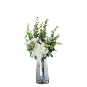 CF01038 Buchet de flori artificiale, trandafir de ceai, crizantemă, design nou, consumabile pentru nuntă