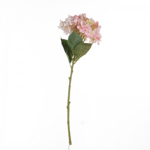 MW52712 ดอกไม้ประดิษฐ์ไฮเดรนเยียผ้าเดี่ยวความยาวรวม 50 ซม. สำหรับตกแต่งงานอีเว้นท์