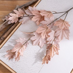 CL12001 Hot Sale Artificial Fabric Maple Branches And Leaves Made By Silk Facking Plant Flowers For Home Decoration Table Style