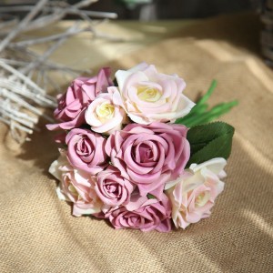 GF12504 कृत्रिम फूल कारखाना गुलाब गुलदस्ता विवाह सजावट फूल दुलही चीन मा बनेको