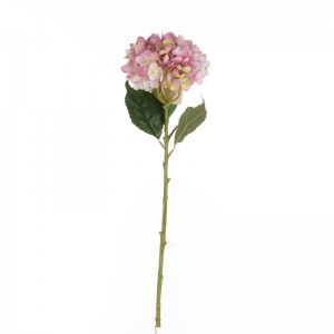 MW52712 Kunstig blomst enkelt stof hortensia total længde 50 cm til arrangementer dekoration