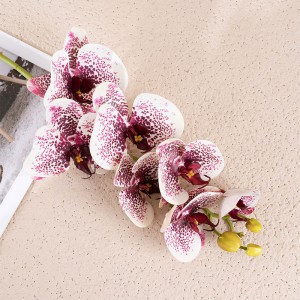 CL09001 Orchid ທຽມ ລໍາ Real Touch Latex Phalaenopsis ສາຂາ 7 ກີບດອກຂະຫນາດໃຫຍ່ ດອກທຽມສໍາລັບການຕົກແຕ່ງຫ້ອງການເຮືອນ