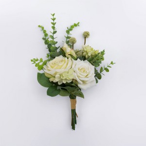 CF01048 कृत्रिम गुलाब का गुलदस्ता नई डिजाइन दुल्हन गुलदस्ता गार्डन शादी की सजावट