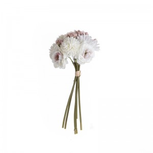 MW83501 Murah Kain Buatan Gerbera Dandelion Rose Bouquet untuk Dekorasi Pesta Pernikahan Rumah
