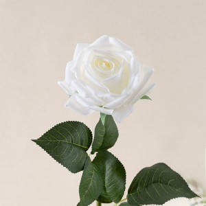 MW60004 konkurentsivõimeline hind 53 cm ühe varrega käsitsi valmistatud kangast niisutav tõeline puutetundlik roos pulmade kodukaunistamise kingituseks
