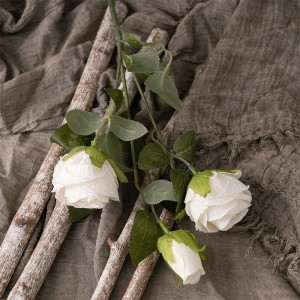 MW66009 Umjetni svileni cvijet Proljeće 2 glave 1 pupoljak Grana ruže za uređenje doma za svatove