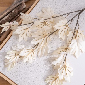 CL12001 Hot Sale Artipisyal na Tela Maple Branches At Dahon Ginawa Ng Silk Facking Plant Flowers Para sa Home Decor Table Style