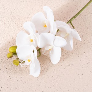 CL09002 Mākslīgie orhideju stublāji Real Touch Faux Phalaenopsis ziedu mājas kāzu dekorēšana 26,8 collu garš, 5 lieli ziedi