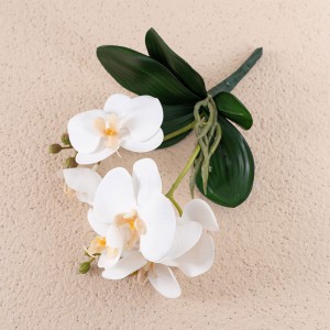 CL09004 ផ្កាសិប្បនិម្មិត Real Touch Mini Butterfly Orchid Phalaenopsis ស្លឹក Faux Leaf សម្រាប់ការតុបតែងគេហដ្ឋាន សួនផ្កា