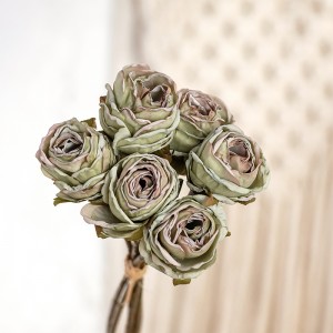 MW66786 Wedding ປະດັບດອກກຸຫລາບ bouquet ດອກກຸຫລາບທຽມ