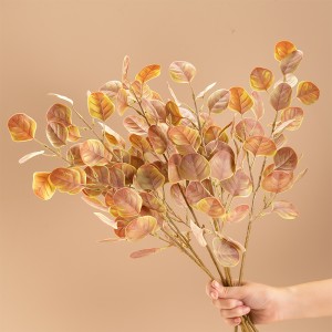 MW56668 Wholesale New Design Artificial Plant Leaves 64cm Plastic Dried Apple Leaves Branches Home Design Flower Wall Decoration Table F