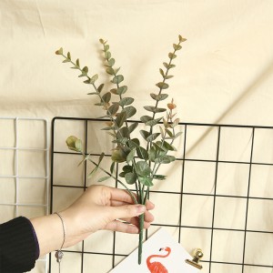MW20206 실크 단풍 현실적인 식물 인공 유칼립투스 잎 결혼식 파티 홈 장식
