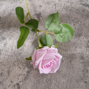 Rose artificielle en soie faite à la main, fleur en spray pour décoration murale de la maison, MW03339