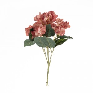 MW52705 Δημοφιλές ύφασμα 7 διχαλωτή ορτανσία τεχνητού λουλουδιού για διακόσμηση γάμου κήπου