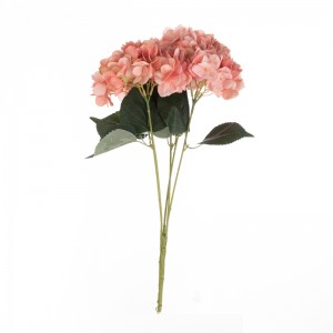 MW52715 Hege kwaliteit Keunststof Fiif Flower Head Hydrangea Bunch 18 kleuren beskikber foar Wedding Decoration