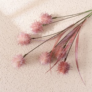 MW09107 ផ្កាសិប្បនិម្មិត Flocking 7 Flower-headed Dandelion Sprigs Greenery Spray Tables Centerpieces Floral Arrangement
