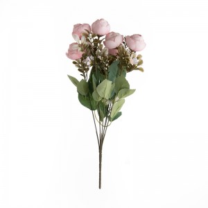 MW83506 Штучна тканина з гарячим продажем, 8 квіткових голівок, пучок троянд, 6 кольорів, доступних для весільного оформлення домашньої вечірки