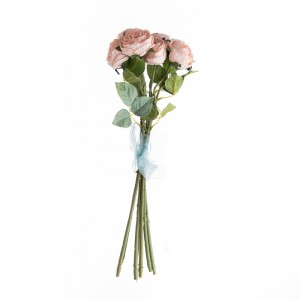 MW83512कृत्रिम फूलको गुच्छा गुलाब तातो बिक्री सजावटी फूलफ्लावर भित्ता पृष्ठभूमि