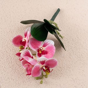 CL09004 Kembang jieunan Nyata Toel Mini Kukupu Orchid Phalaenopsis Daun Faux Daun pikeun Kawinan Home Decor Kembang Taman
