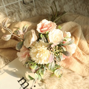 MW66780 Višenamjenski vještački vjenčani buket božur hortenzije s cvjetnim ukrasom za vanjski stol