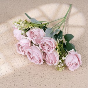 MW55506 Штучна троянда, 7 головок, букет квітів, шовкова квітка для домашнього декору до Дня матері, весільної вечірки, фестивального декору