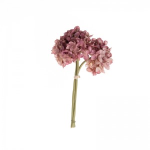 MW52708 Neues Design, künstlicher Stoff, 3 Hortensienköpfe, kleiner Blumenstrauß für Garten-Hochzeitsdekoration