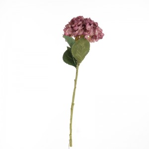 MW52712 Flor Artificial Hortensia única Tela Longitud total 50 cm para decoración de eventos