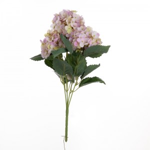MW52713 Hot Selling Artificial Five-Headed Fabric Hydrangea Bunch for Home Party Wedding Decoration