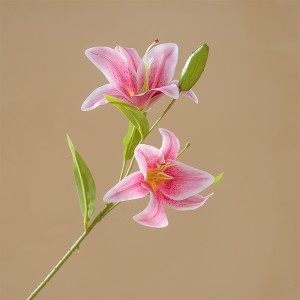 MW31587 Lily Voninkazo artifisialy malaza haingon-trano voninkazo fampakaram-bady Silk Flowers