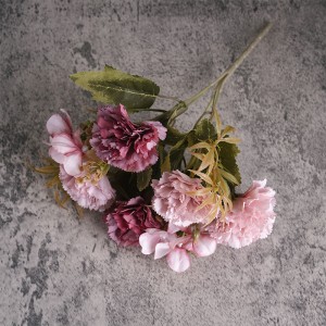MW66010 Bunga Sutera Buatan Carnations Sekumpulan untuk Fotografi Dapur Lembut Pesta Perkahwinan Hiasan Musim Gugur