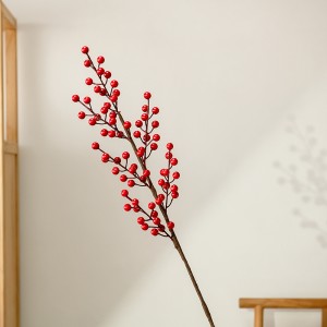 MW65508 Debelo umetno sadje, šest vilic, rdeče sadje, pena, sadje, božična dekoracija za dom